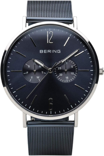 Bering Men's Analog Quartz Classic Collection Watch with Stainless Steel Strap & Sapphire Crystal 