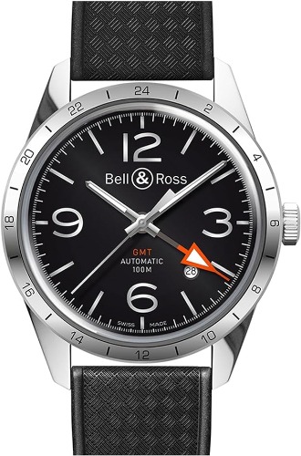 Bell and Ross Vintage Black Dial GMT Men's Watch