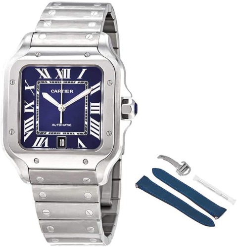 Cartier Santos De Blue Dial Men's Watch