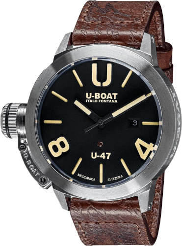 U-Boat Classico Mens Analog Swiss Automatic Watch with Leather Bracelet 8105